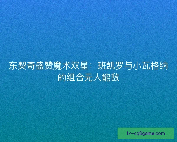 东契奇盛赞魔术双星：班凯罗与小瓦格纳的组合无人能敌